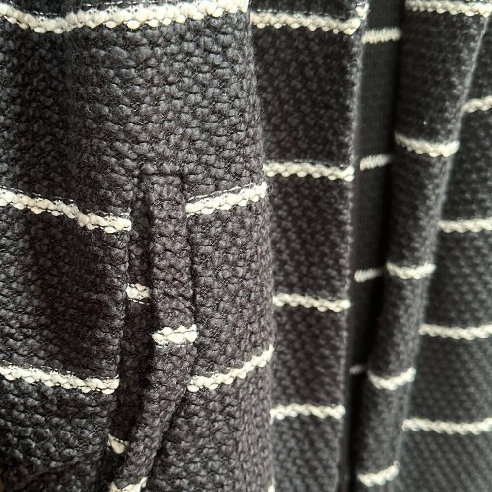 NWT Marine Layer Birdseye Coat Open Front Cardigan Black White Stripes Sz Medium - Picture 4 of 7